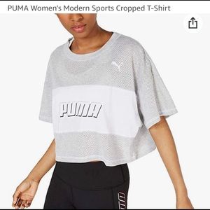 Puma women’s  Modern grey mesh top